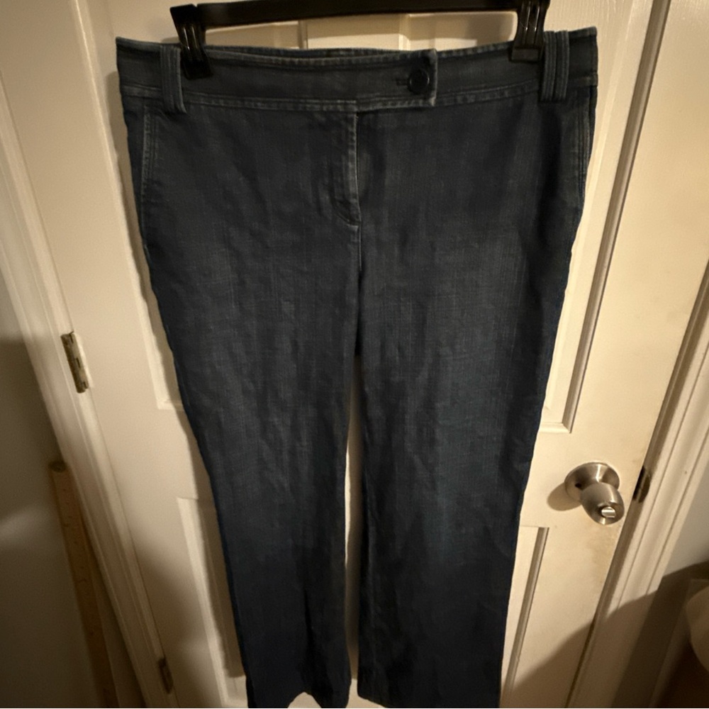 Talbots Classic wide Leg Denim Pants in Dark Blue